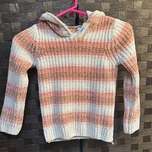 Derek Heart Pink and Cream Striped Turtleneck Sweater